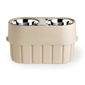 Pet Zone Store N Feed Pet Feeder Cat Dog Bowl White 15lbs