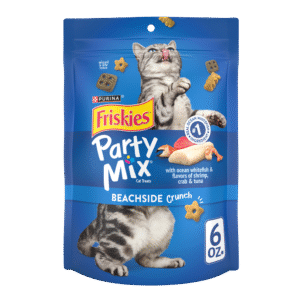 Purina Friskies Party Mix Beachside Crunch Crunchy with Chicken and Seafood Flavor Cat Treats